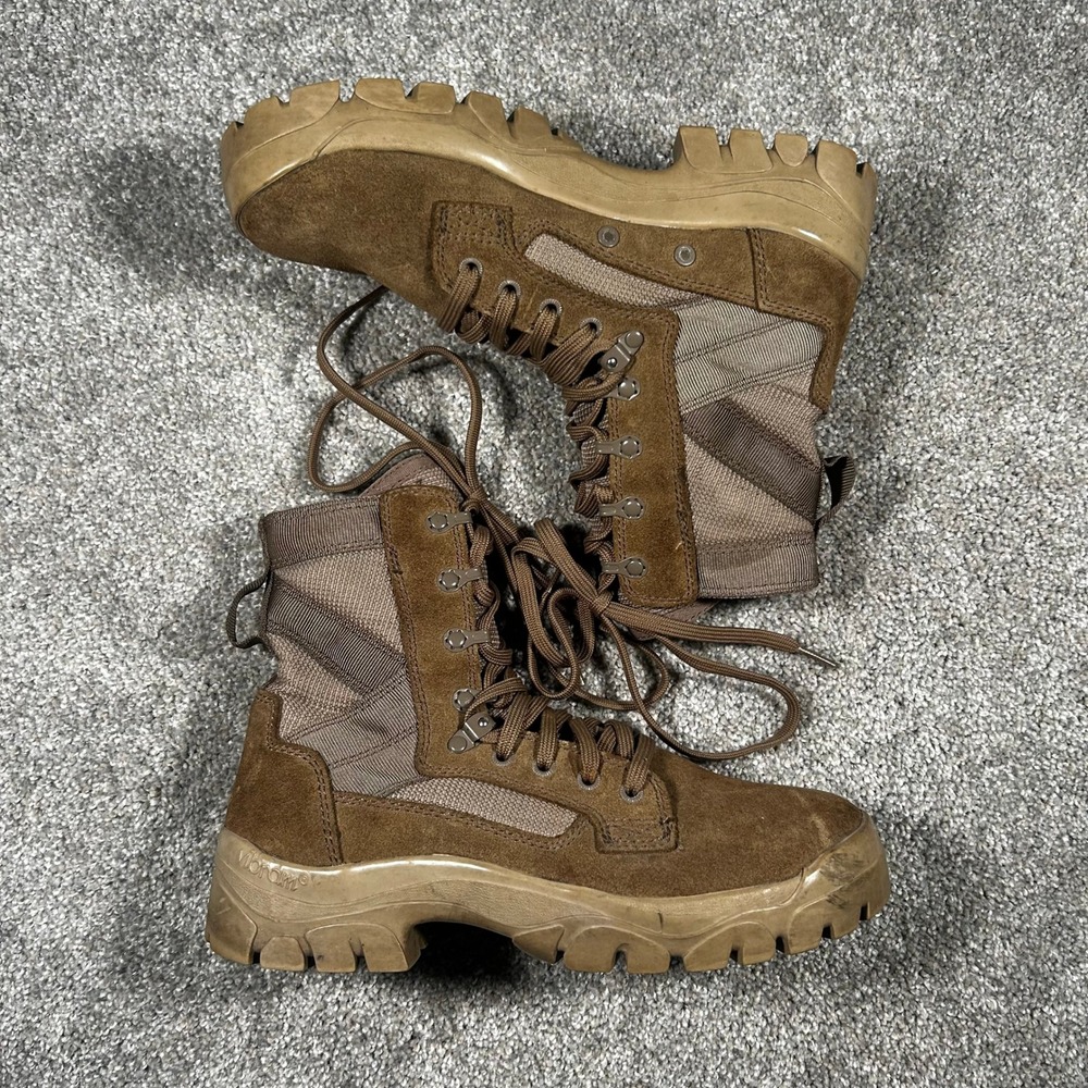 Garmont Vibram Tactical Combat Boots Mens 9 Brown Suede Leather High Top Laced
